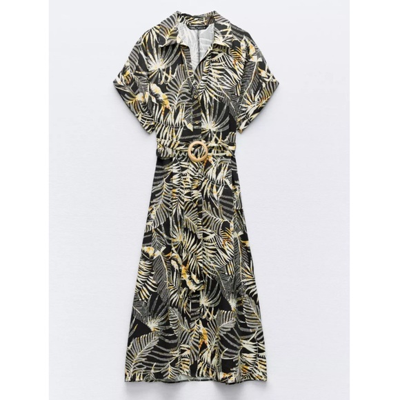 Zara Dresses & Skirts - Size Medium | Zara | 100% Cotton Belted Shirt Dress